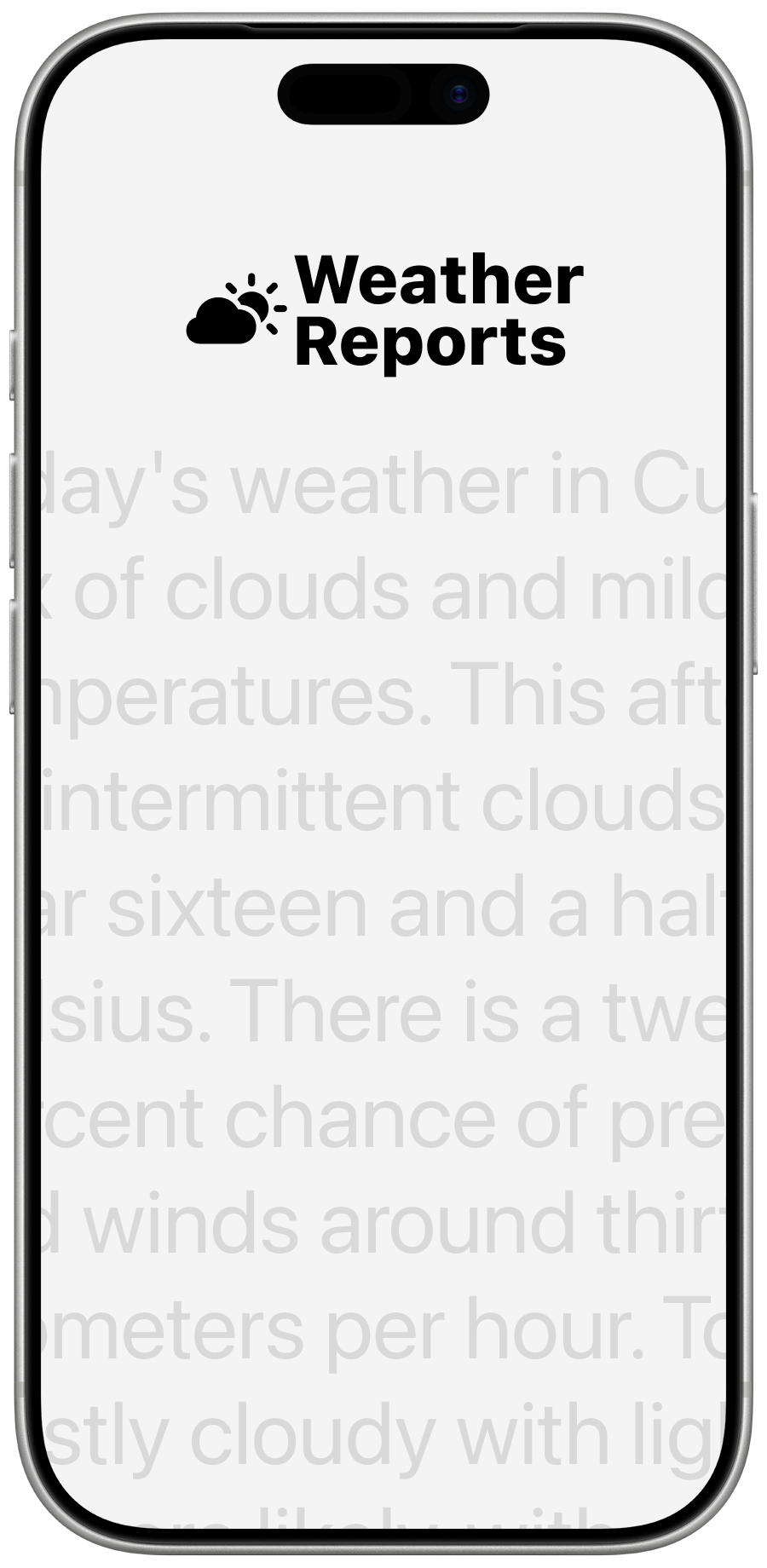 Morning Call - Weather reports